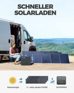 BLUETTI Solargenerator AC200MAX mit 3 x PV200 Solarpanel, 2048Wh/2200W LiFePO4 Tragbare Powerstation Stromaggregat, 200W Solarmodule für Notstromversorgung Camping, Stromausfall – Bild 2
