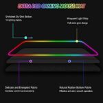 Gaming Mousepad RGB Mauspad Gaming Mauspad mit 14 Beleuchtungs Modi Wasserdicht Anti Rutsch für Computer PC Professionelle Gamer … – Bild 4