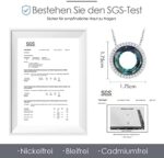 LOUISA SECRET Kette Damen 925 Sterling Silber Kreis Halskette Kristall Anhänger 45cm Verstellbar Frauen Schmuck für Sie Freundin Muttertags Jubiläum Weihnachten Valentinstag Geburtstagsgeschenke – Bild 6