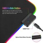 Gaming Mousepad RGB Mauspad Gaming Mauspad mit 14 Beleuchtungs Modi Wasserdicht Anti Rutsch für Computer PC Professionelle Gamer … – Bild 5