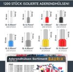 BAURIX® Crimpzange mit Aderendhülsen Set I Aderendhülsenzange selbsteinstellend [Für 0,25-10mm²] I Krimpzange, Crimpzangen, Crimp Zange, Presszange – Bild 4