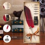 VABNEER Schreibfeder Kalligraphie Feder Vintage Federstift Tinte Set Antiken Feder Kalligraphie Stift für den Selbstgebrauch, Executive Gift und Antique Desk Decor – Bild 2