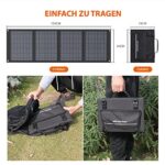 Powkey Solarpanel Faltbar-Solarmodul für Tragbare Powerstation R100 mit handyladung - 40W Solarladegerät mit USB Anschluss,für Camping und Garten – Bild 6