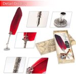 VABNEER Schreibfeder Kalligraphie Feder Vintage Federstift Tinte Set Antiken Feder Kalligraphie Stift für den Selbstgebrauch, Executive Gift und Antique Desk Decor – Bild 6