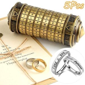 TUPARKA 5Pcs Da Vinci Code Mini Cryptex Valentinstag interessante kreative romantische Geburtstagsgeschenke für sie Her