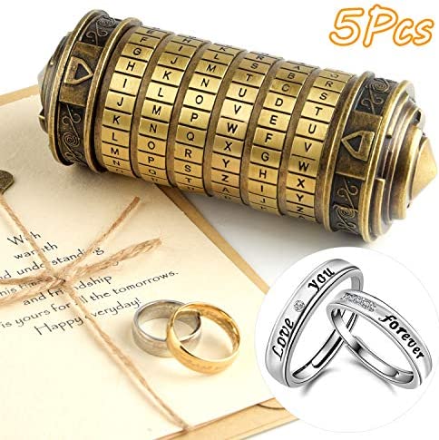 TUPARKA 5Pcs Da Vinci Code Mini Cryptex Valentinstag interessante kreative romantische Geburtstagsgeschenke für sie Her