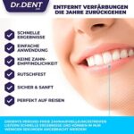DrDent Premium Zahnweiss-Streifen - 20 Whitening-Sitzungen - Non-Sensitive Formel - 40 Peroxid frei Whitening-Streifen - sicher für Zahnschmelz + Mundöffner enthalten – Bild 4
