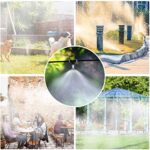 60 Stück Messing-Nebeldüsen mit Slip-Lock-T-Stücken für Kühlsysteme im Freien Nebeldüse Zerstäuber-Nebelsprüher Nebeldüsen für Garten, Luftbefeuchtung, Staubkontrolle, Landschaftsbau – Bild 7