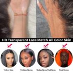 Full 360 Lace Front Human Hair Wigs Straight Echthaar Perücke Damen Glueless – Bild 3