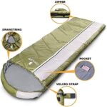 COVACURE Schlafsack Camping, Leicht, Kompakt, Wasserdicht, Warm für 4 Jahreszeiten Outdoor, 210 x 78 cm für Erwachsene & Kinder – Bild 3