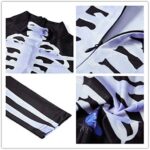 IDGREATIM Damen Halloween Jumpsuit Kostüm 3D Print Langarm Skinny Skeleton Catsuit Cosplay Overall Body – Bild 6