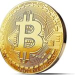 innoGadgets® Physische Bitcoin Medaille mit 24-Karat Echt-Gold überzogen. Wahres Sammlerstück mit Schutzhülle, Münzkapsel. Perfekt für jeden Bitcoin-Fan