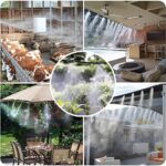HUAZIZ 21 Stücke T-Stück Wasserrohr Verbinder mit Messing Nebeldüsen Bewässerungssystem Sprayer Sprinkler Sprühdüse T-Steckverbinder Kühlsystem Outdoor Misting System Zubehör – Bild 8
