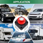 Bolatus Batterie Trennschalter 12V 24V 48V Batterieschalter 1-2-Both-OFF, 275A Hauptschalter Stromschalter Akku Trennen Master für Auto LKW Boot Jacht Wohnwagen Motorrad KFZ – Bild 6