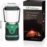 LE LED Campinglampe Tragbar, Superhell wiederaufladbare Suchscheinwerfer mit Bügel und Haken, 4 Helligkeiten Dimmbar, Notfallleuchte für Stromausfällen, Wandern, Notfall, Ausfälle – Bild 8