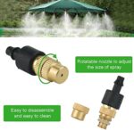 Favengo 20 Stück Sprinkler Düse Messing Nebeldüsen Messing Set Einstellbare Sprühdüsen Misting Sprayer Düsen Nebel Sprinkler für Gras – Bild 4