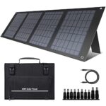 Powkey Solarpanel Faltbar-Solarmodul für Tragbare Powerstation R100 mit handyladung - 40W Solarladegerät mit USB Anschluss,für Camping und Garten