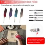 VABNEER Schreibfeder Kalligraphie Feder Vintage Federstift Tinte Set Antiken Feder Kalligraphie Stift für den Selbstgebrauch, Executive Gift und Antique Desk Decor – Bild 3