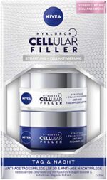 NIVEA Hyaluron Cellular Filler Anti-Age Tag &Nacht Set (2 x 50 ml), Set mit Tagespflege & Nachtpflege, Gesichtspflege mit Hyaluron, Kollagen Booster & Magnolia Extrakt – Bild 9