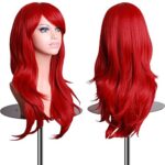 EmaxDesign 70cm qualitativ hochwertige Cosplay Perücke Für Frauen. Lang Voll, Lockig Wllig Heiz resistent. Fashion Glamourös Haarteil mit kostenlosen Perücke Kappe & Perücke Kamm