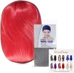 EmaxDesign 70cm qualitativ hochwertige Cosplay Perücke Für Frauen. Lang Voll, Lockig Wllig Heiz resistent. Fashion Glamourös Haarteil mit kostenlosen Perücke Kappe & Perücke Kamm – Bild 3