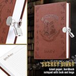 Harry Potter Notizbuch | Geheimes Tagebuch Mädchen mit Schloss | Kleines Hogwarts Notizbuch und Geheimstifte für Kinder, Tagebuch Kinder, Geschenke für Mädchen – Bild 3