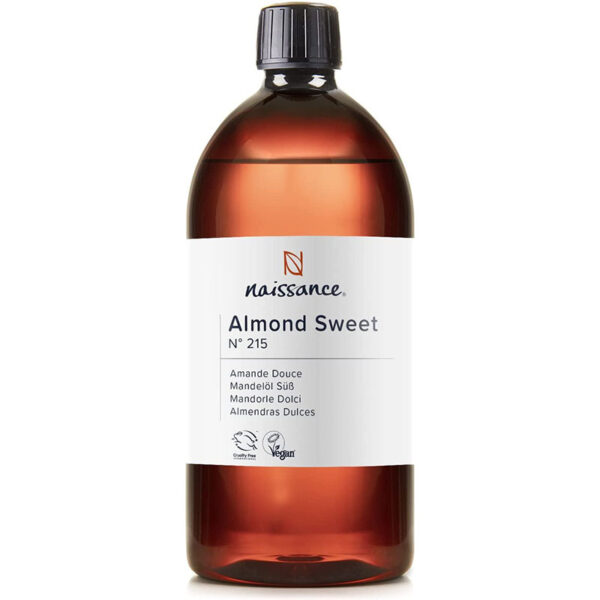 Naissance natürliches Mandelöl süß 1 Liter (1000ml) - Vegan, gentechnikfrei - Ideal zur Haut- und Haarpflege, für Aromatherapie und als Basisöl für Massageöle