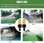 Heqishun 20 Stück Sprinkler Düse Messing Spühdüsen Nebeldüse Einstellbare Sprühdüsen Wasser Nebel Sprinkler für Gras – Bild 2