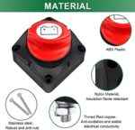 Bolatus Batterie Trennschalter 12V 24V 48V Batterieschalter 1-2-Both-OFF, 275A Hauptschalter Stromschalter Akku Trennen Master für Auto LKW Boot Jacht Wohnwagen Motorrad KFZ – Bild 2