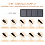 Powkey Solarpanel Faltbar-Solarmodul für Tragbare Powerstation R100 mit handyladung - 40W Solarladegerät mit USB Anschluss,für Camping und Garten – Bild 5