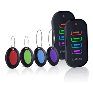 Simjar Key Finder mit einem extra Sender & langen Ketten, Schlüssel Brieftasche Telefon Brille Gepäck pet Tracker