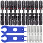 10 Paar Solarpanel Stecker, Runden