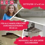 M&H-24 Dunstabzugshaube Flachfilter Universal Zuschneidbar mit Sättigungsanzeige