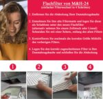 M&H-24 Dunstabzugshaube Flachfilter Universal Zuschneidbar mit Sättigungsanzeige