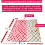 M&H-24 Dunstabzugshaube Flachfilter Universal Zuschneidbar mit Sättigungsanzeige