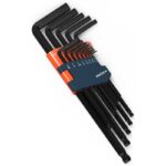 Presch Innensechskant Satz 13 tlg mit Kugelkopf HX - Profi Innensechskantschlüssel Set - Schlüssel klein und kompakt mit Halter