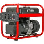 STIER Stromerzeuger SNS-350, Strom Generator, 13l Tankvolumen, 38 Kg, Stromerezuger leise mit 69 dB(A), 4-Takt Motor, Inverter Stromaggregat, mit Ölsensor, Laufzeit bis zu 8 Stunden
