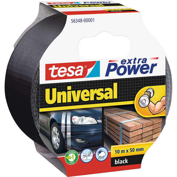 tesa extra Power Universal Gewebeband - Gewebeverstärktes Ductape zum Reparieren, Befestigen, Bündeln, Verstärken oder Abdichten