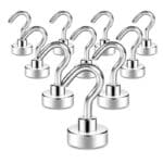 Neosmuk Magnethaken,10kg+Extra Stark Magnet Haken für Grill, Stark Neodym magnetische haken für Gadgets,Gross Magnetischer Halter für Küche,Klein Starker Haken Magnetisch