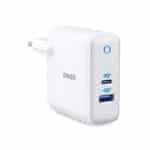 Anker PowerPort+ Atom III Kompaktes 60W PIQ 3.0 & GaN Tech USB-C-Wandladegerät, Doppel-Port mit PIQ 2.0 USB-A und 45W USB-C, USB-C Laptops, Macbook, iPad Pro, iPhone, Galaxy, Pixel und mehr