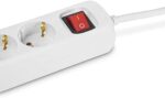 Hama Steckdosenleiste (Mehrfachsteckdose mit Save Energy-Schalter zum Stromsparen, Steckplätze 45 Grad gedreht, Kabel 1,4m, GS geprüft, Mehrfachstecker für Home Office) – Bild 4