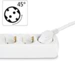 Hama Steckdosenleiste (Mehrfachsteckdose mit Save Energy-Schalter zum Stromsparen, Steckplätze 45 Grad gedreht, Kabel 1,4m, GS geprüft, Mehrfachstecker für Home Office) – Bild 5