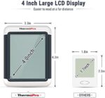 ThermoPro TP55 digitales Thermo-Hygrometer Innen Thermometer Hygrometer Temperatur und Luftfeuchtigkeitmessgerät mit Raumklima-Indikator für Raumklimakontrolle Raumluftüerwachtung – Bild 6