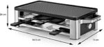 WMF Lono Raclette Grill mit Pfännchen und Schiebern, Raclette 8 Personen, 15 W, edelstahl matt – Bild 3