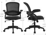 COMHOMA Bürostuhl mit hochklappbaren Armlehnen, Ergonomischer Schreibtischstuhl, Drehstuhl Chefsessel Netz Stuhl – Bild 6