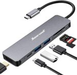 Hiearcool USB C Hub, USB C Adapter MacBook Pro Adapter, 7 in 1 mit 4K HDMI-Ausgang, kompatibel für Laptop und andere Typ- C- Geräte