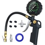 AstroAI 3-IN-1 Reifenfüller mit grossem Leuchtende Zifferblatt Reifenfüll-Messgerät(Manometer-Messbereich 0-12Bar 170 PSI) Reifendruckprüfer Luftdruckprüfer für Autos LKW Wohnwagen Transporter
