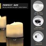 homemory 12 led teelichter mit Timer, 6 Stunden an und 18 Stunden aus, 3.6 x 3.6 cm elektrische flackernde batteriebetriebene Kerzen – Bild 8