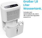 Pro Breeze Luftentfeuchter 12L in 24h Entfeuchtungsleistung - Raumgrösse ca. 120m³ (~20 m²) - mit 3 Betriebsarten, Digitalanzeige, Ablaufschlauch, Timer - Gegen Feuchtigkeit, Schimmel – Bild 4