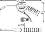 HAZET Ausblaspistole 9040P-1 | 100 mm lange, gebogene Drüse, 6 Bar Betriebsdruck mit ergonomischem Handgriff | für ein schnelles entfernen von Spänen oder anderen Fremdkörpern – Bild 3